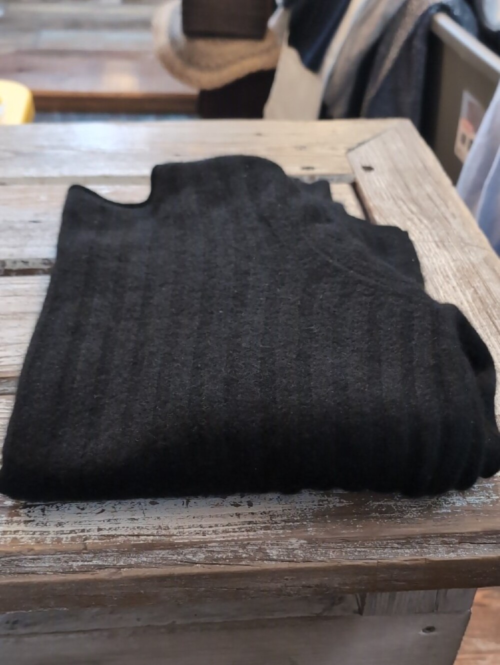 NAADAM Black Ribbed Scoop Neck Sweater - Picture 7 of 9